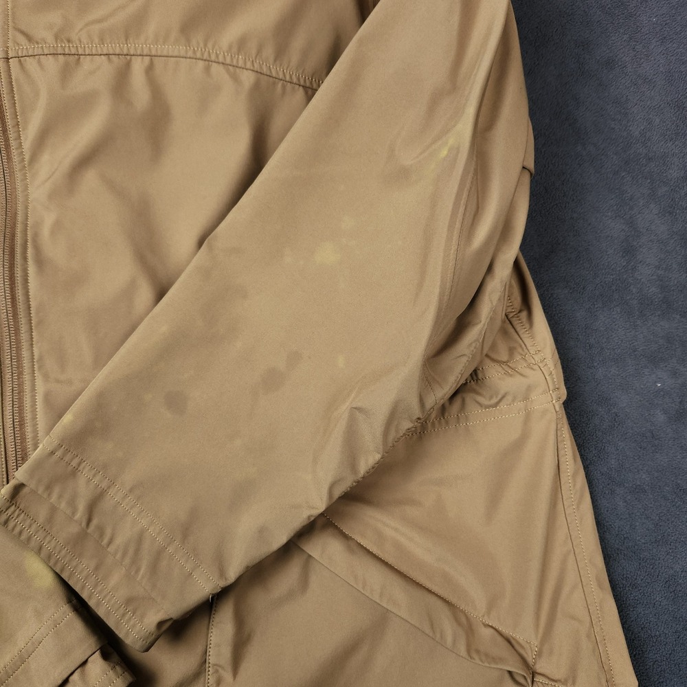 Lululemon Relaxed Fit Rain Shell Jacket Womens Medium Beige Drawstring FLAWS - Picture 7 of 15